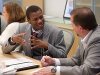 Two students talking
